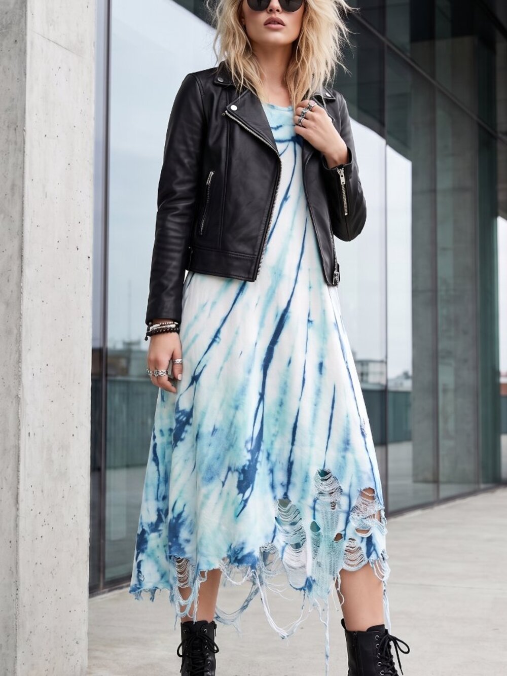 $645 R13 destroyed dense knit tank dress S